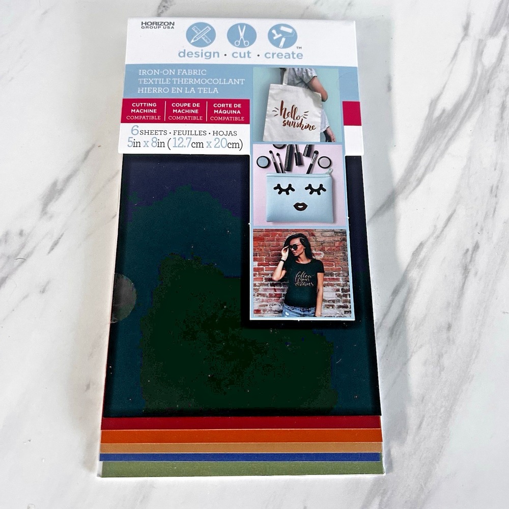 Horizon Group USA Iron on Fabric 6 Sheet 5"x8" Faux Leather Solid Crafts HHH